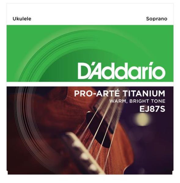 EJ87S Titanium Комплект струн для укулеле сопрано, D'Addario