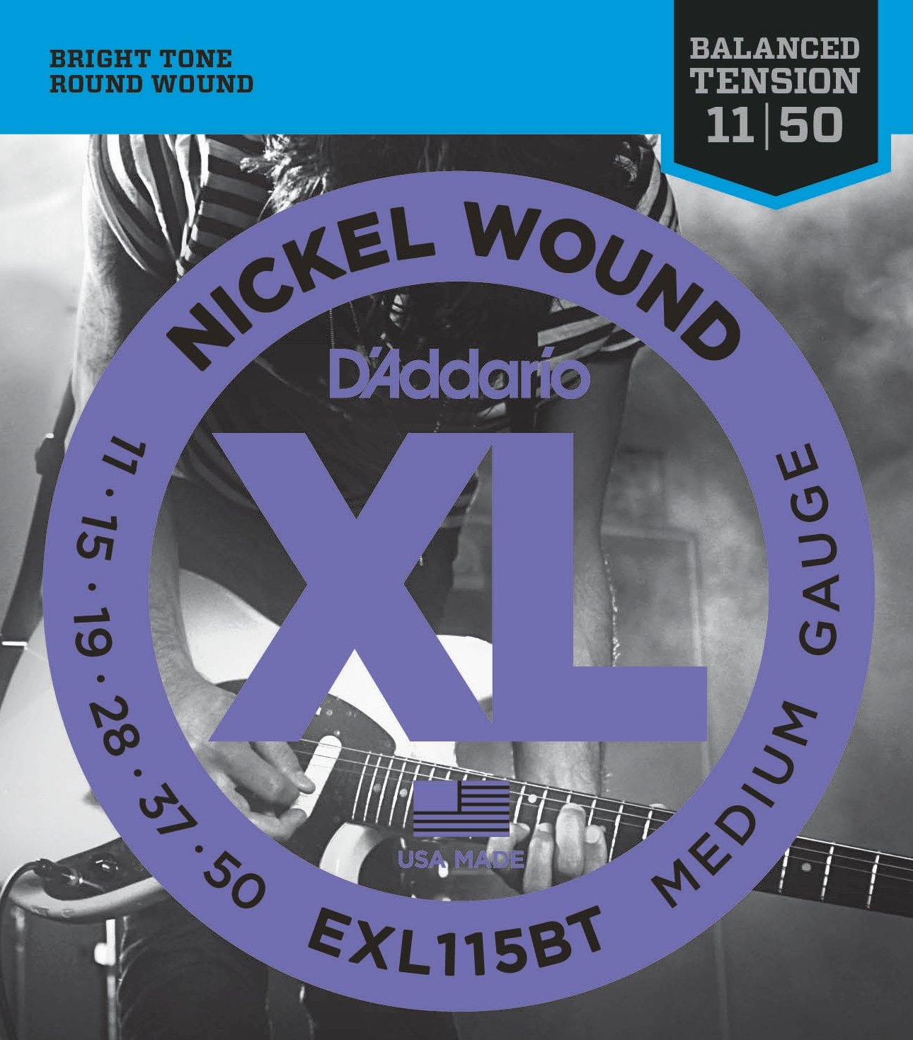 EXL115BT Nickel Wound Комплект струн для электрогитары, Medium, 11-50, D'Addario
