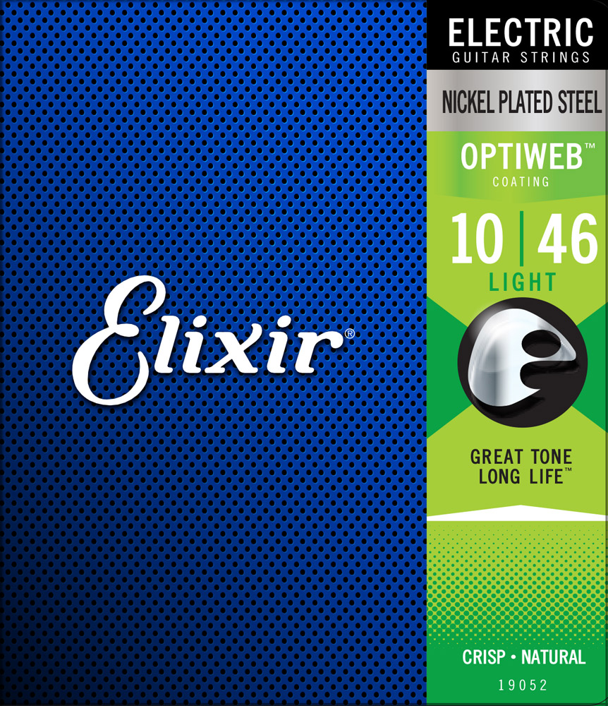 ELIXIR 19052 Optiweb Комплект струн для электрогитары, никелированная сталь, Light 10-46