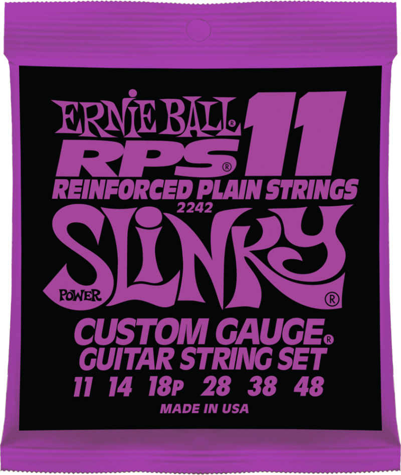 ERNIE BALL 2242 Power Slinky RPS Nickel Wound Electric Guitar Strings - 11-48