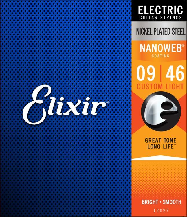 ELIXIR 12027 NANOWEB    , Custom Light, 9-46, Elixir