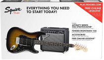 FENDER Squier Affinity Series™ Stratocaster® HSS Pack, Laurel Fingerboard, Brown Sunburst, Gig Bag, 15G - 230V EU, цвет санберст - фото 2