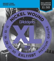 D`ADDARIO D'ADDARIO EXL115BT NICKEL WOUND, BALANCED TENSION MEDIUM, 11-50 струны для электрогитары, 11-50