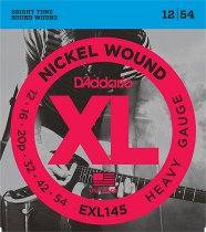 D ADDARIO EXL145 NICKEL WOUND, HEAVY, PLAIN 3RD, 12-54