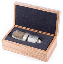 Октава МК-105 Профессиональный студийный конденсаторный микрофон с большой диафрагмой, никель, в деревянном футляре - фото 3
