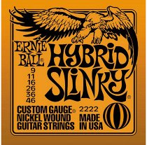 2222 Hybrid Slinky Nickel Wound Electric Guitar Strings - 9-46 Gauge