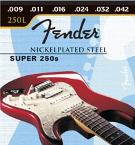 Super 250 Guitar Strings, Nickel Plated Steel, Ball End, 250L .009-.042, (6)