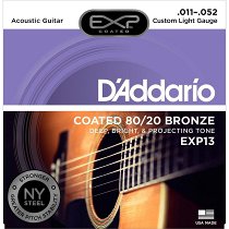 D ADDARIO EXP13 Coated 80/20 Bronze, Custom Light, 11-52