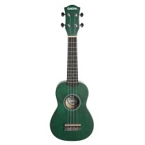 HH 3963 укулеле сопрано, корпус - липа, цвет - зелёный, чехол в комплекте