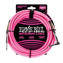 6078 10  Braided Straight / Angle Instrument Cable - Neon Pink