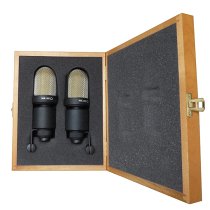 Октава МК-105 Профессиональный студийный конденсаторный микрофон с большой диафрагмой, стереопара, черный, в деревянном футляре - фото 2