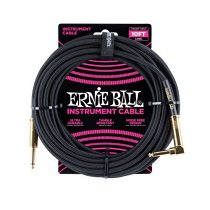 6081 10' Braided Straight / Angle Instrument Cable - Black