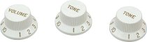STRAT REPLACEMENT KNOBS (1V, 2T) WHITE DM2111W