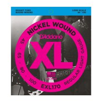 D`ADDARIO EXL170 Nickel Wound Bass, Light, 45-100 EXL170 Nickel Wound Bass, Light, 45-100. - фото 1