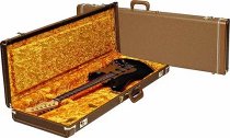FENDER G&G Deluxe Precision Bass Hardshell Case, Brown with Gold Plush Interior, цвет коричневый