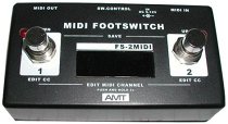 AMT FS-2-M MIDI-футсвитч для комбо-усилителей и предусилителей - фото 1