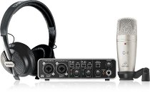 BEHRINGER Complete Recording Bundle with High Definition USB Audio Interface, Condenser Microphone, Studio Headphones and More