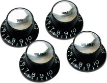 

TOP HAT KNOBS W/ SILVER METAL INSERT BLACK4 PCS.